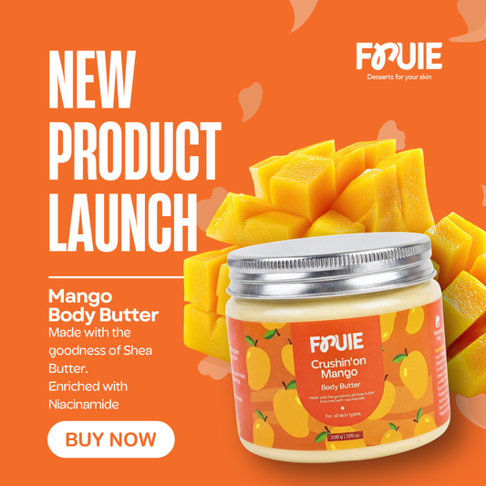 Mango Body Butter with Niacinamide & Shea Butter | 48Hr Intense Moisturization | Non-Greasy | UV Protection | For All Skin Types | 200g