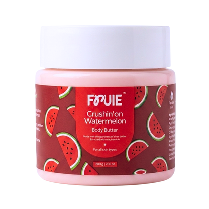 Watermelon Body Butter with Niacinamide & Shea Butter | 48Hr Intense Moisturization | Non-Greasy | UV Protection | For All Skin Types | 200g