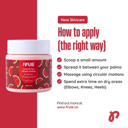 Watermelon Body Butter with Niacinamide & Shea Butter | 48Hr Intense Moisturization | Non-Greasy | UV Protection | For All Skin Types | 200g